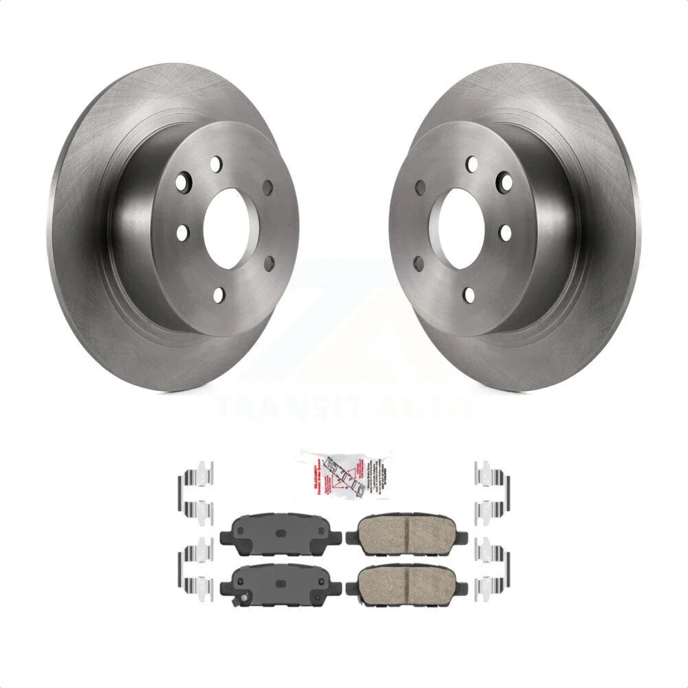 Transit Auto - Rear Disc Brake Rotors And Ceramic Pads Kit For Nissan Altima Sentra K8A-100973