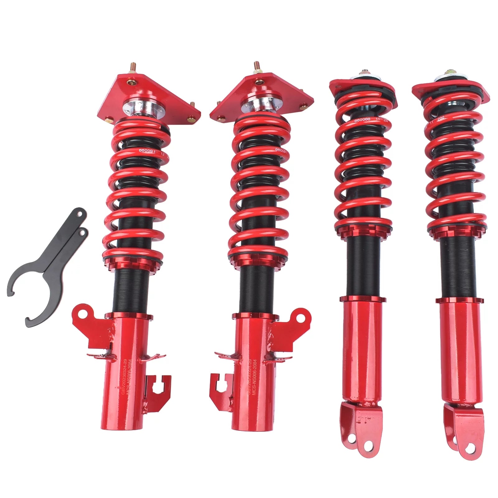 GELUOXI Coilover Spring and Shock Assembly for Nissan Altima Maxima Sedan Coupe 2007-2014 Red 4Pcs
