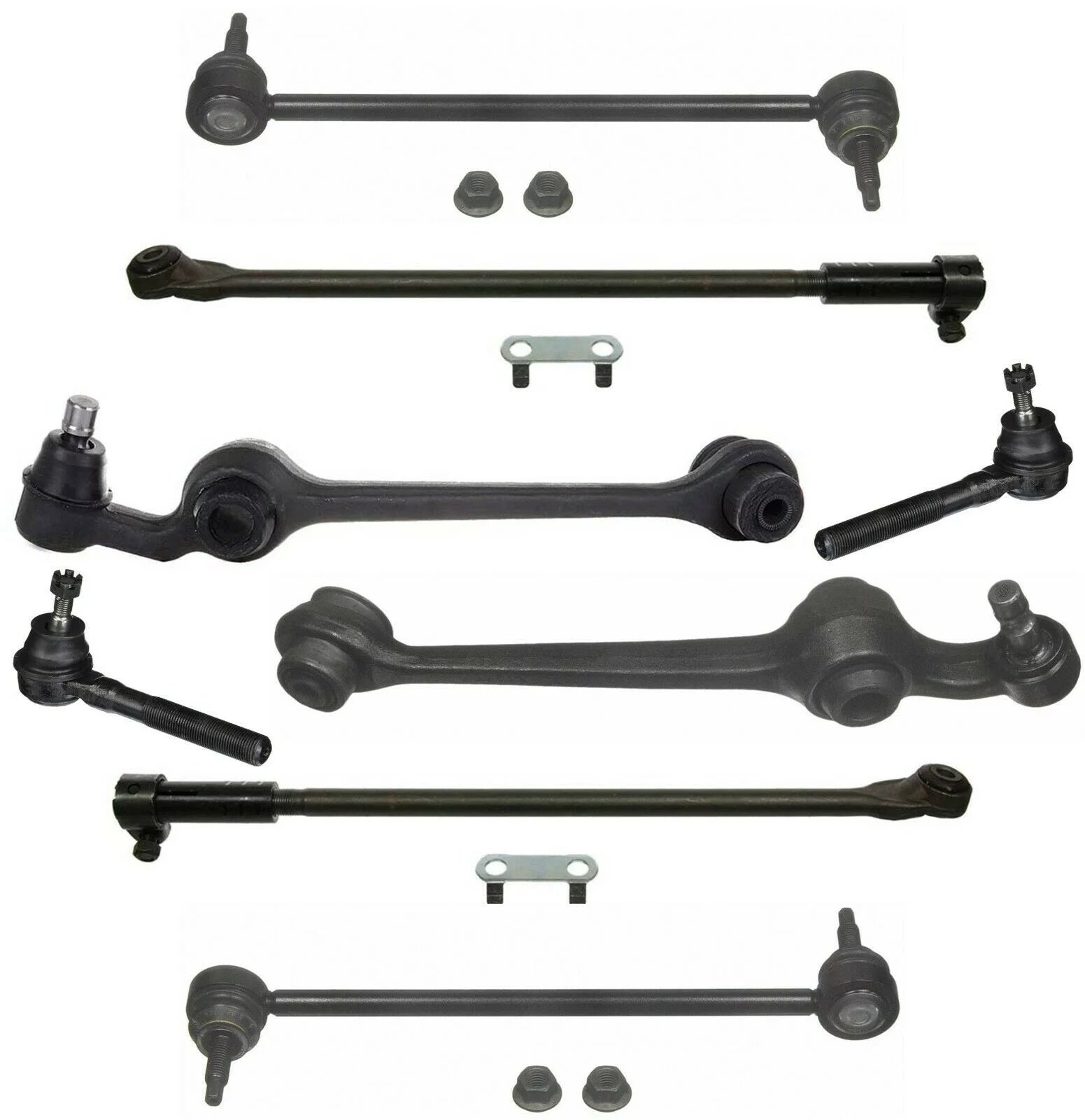 8 Pc Suspension Kit Lower Control Arm Inner Outer Tie Rods Ends and Sway Bar Links Fits select: 1999-2004 CHRYSLER 300M, 1999-2001 CHRYSLER LHS