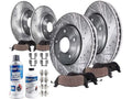 Front and Rear Brake Pad and Rotor Kit - Compatible with 2011 - 2014 Honda Odyssey 2012 2013