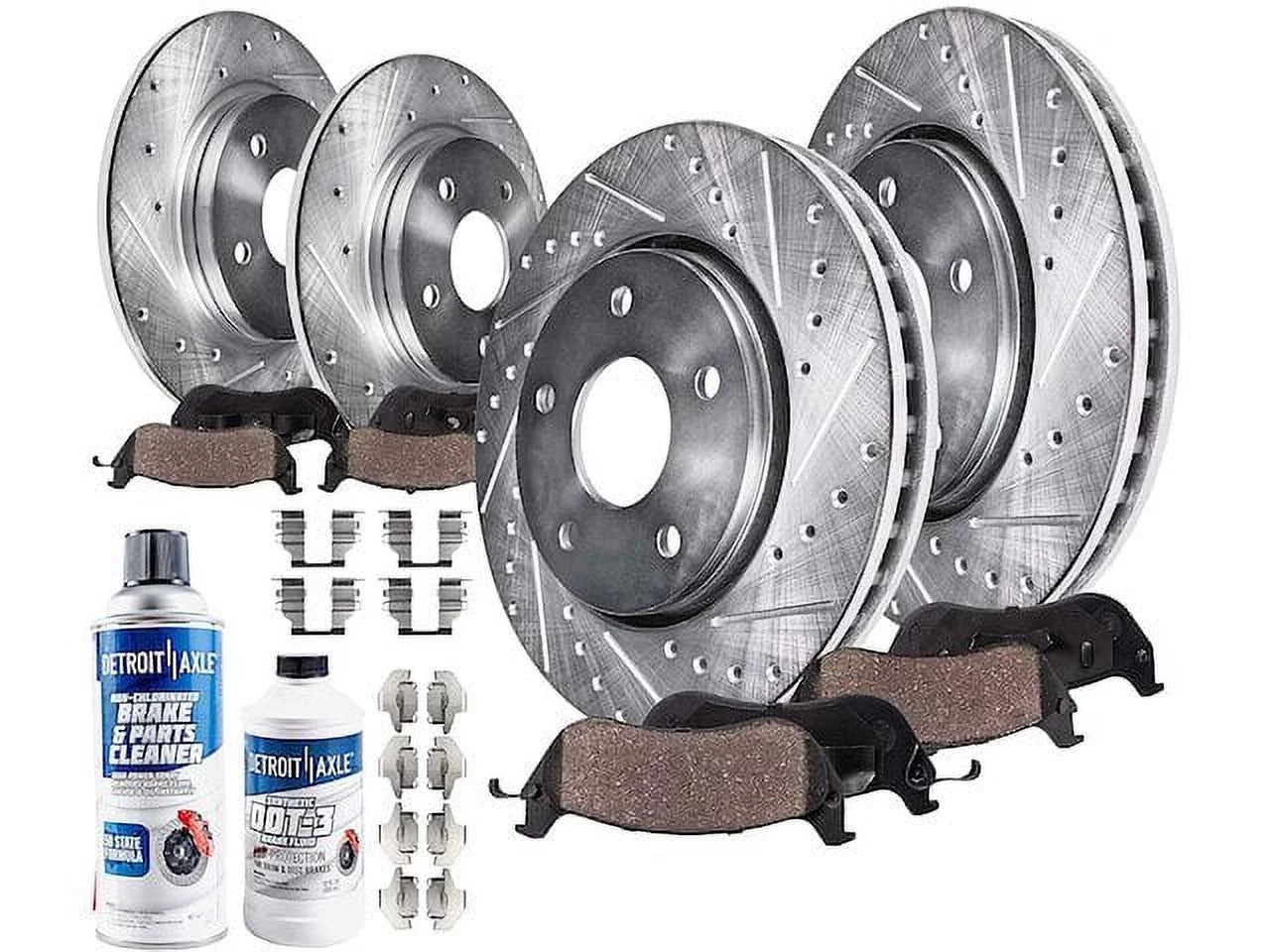 Front and Rear Brake Pad and Rotor Kit - Compatible with 2011 - 2014 Honda Odyssey 2012 2013