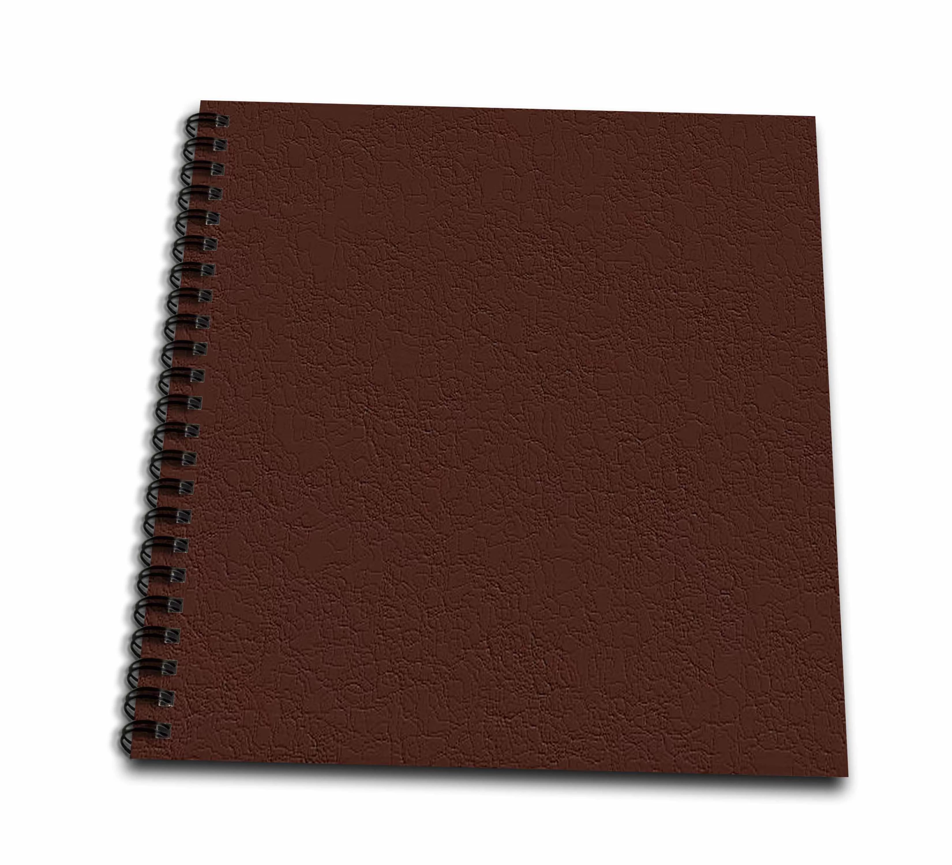 3dRose Textile Pattern Like Brown Leather - Drawing Book, 8 by 8-inch