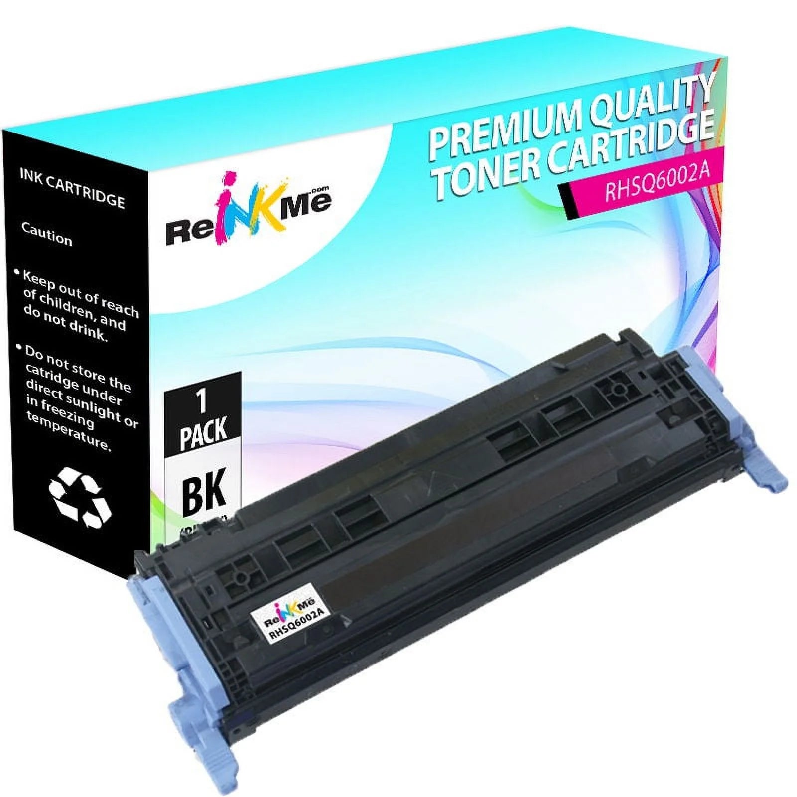 ReInkMe Compatible Q6000A Black Toner Cartridge for HP LaserJet 2600N CM1015