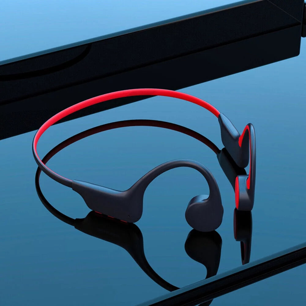 KingFurt Bone Conduction Bluetooth Headset - 16G Memory, Waterproof Headphones for Music & Calls