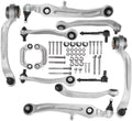 A-Premium 12 PCS Front Suspension Control Arm Stabilizer Bar Link Steering Tie Rod Compatible with Audi A8 Quattro 2003-2010 Without Sport Suspension