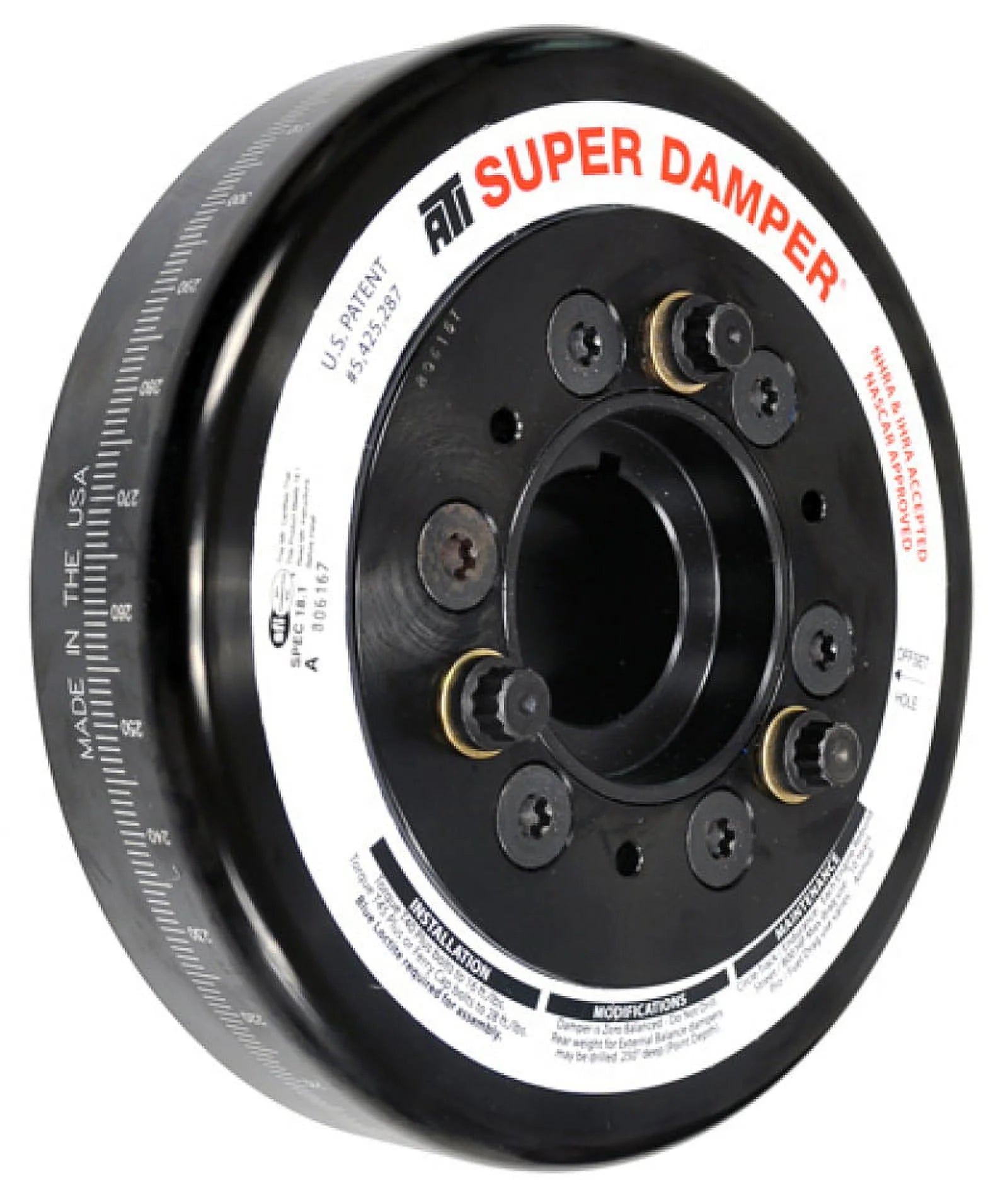 ATI Damper - 7.074 - 6 Grv - AL - 5.29 Od - Toyota Supra - 94-98 JZ80 - 10 Percent UD - 2 Ring - ATI918574