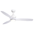 Curtiss 52-in. White Contemporary Indoor Outdoor Propeller Ceiling Fan with Wood Blades, Integrated LED Light Kit and Remote