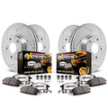 Power Stop Front and Rear Z36 Truck & Tow Carbon-Fiber Ceramic Brake Pad and Drilled and Slotted Rotor Kit K9000-36