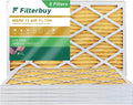 Filterbuy 16x24x1 MERV 11 Pleated HVAC AC Furnace Air Filters (6-Pack)
