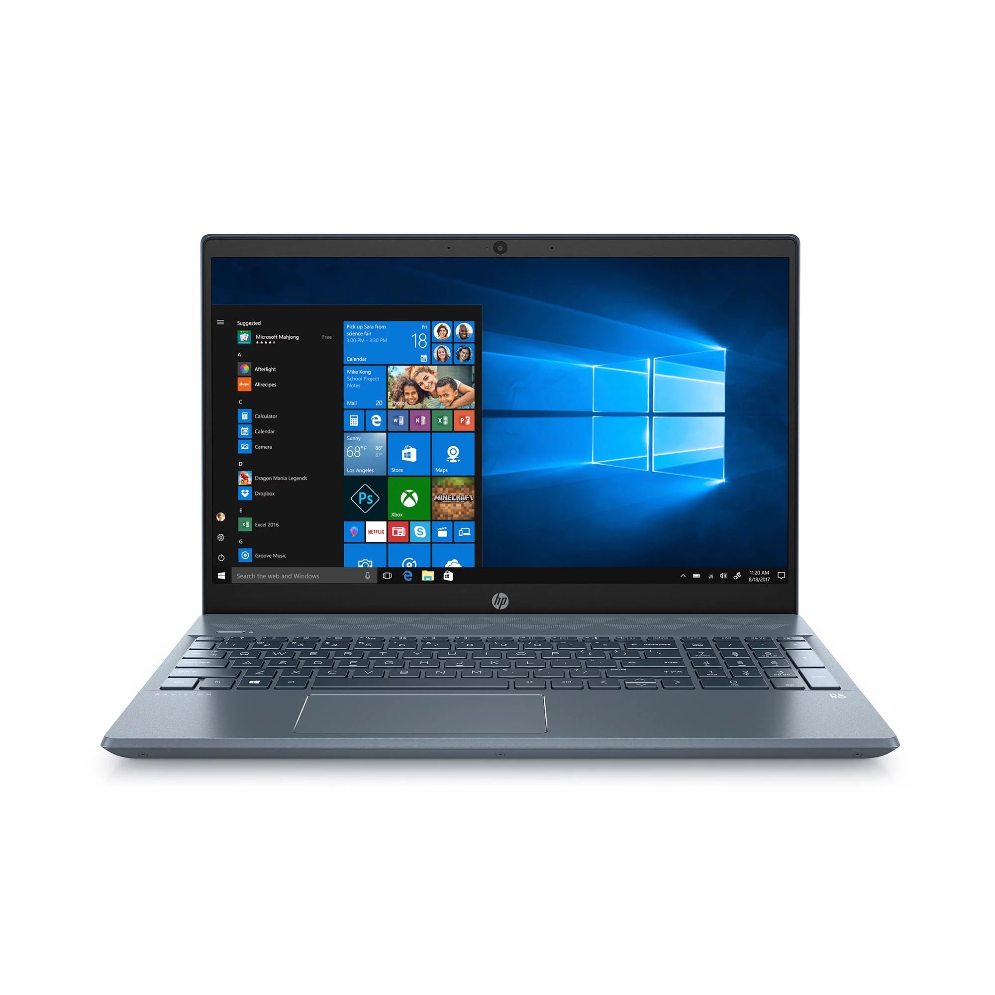 HP Pavilion Laptop 15.6 FHD, AMD Ryzen 5 3500U, AMD Radeon Vega 8, 8GB SDRAM, 1TB SSD, 15-cw1068wm, Horizon Blue