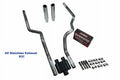 All-Stainless Dual Exhaust Ford F150 15-18 Flowmaster super 10 Rolled Tip Rear E