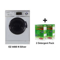 Equator EZ4400 N Silver-HED 2842 13 lbs Compact Combination Washer & Dryer with 2 Detergent Box, Silver
