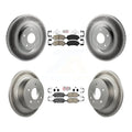 Transit Auto - Front Rear Ceramic Pads And Coated Disc Brake Rotors Kit For 2007-2012 Nissan Sentra SE-R Spec V KGA-102121