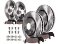 Front and Rear Brake Pad and Rotor Kit - Compatible with 2007 - 2017 Jeep Wrangler 2008 2009 2010 2011 2012 2013 2014 2015 2016