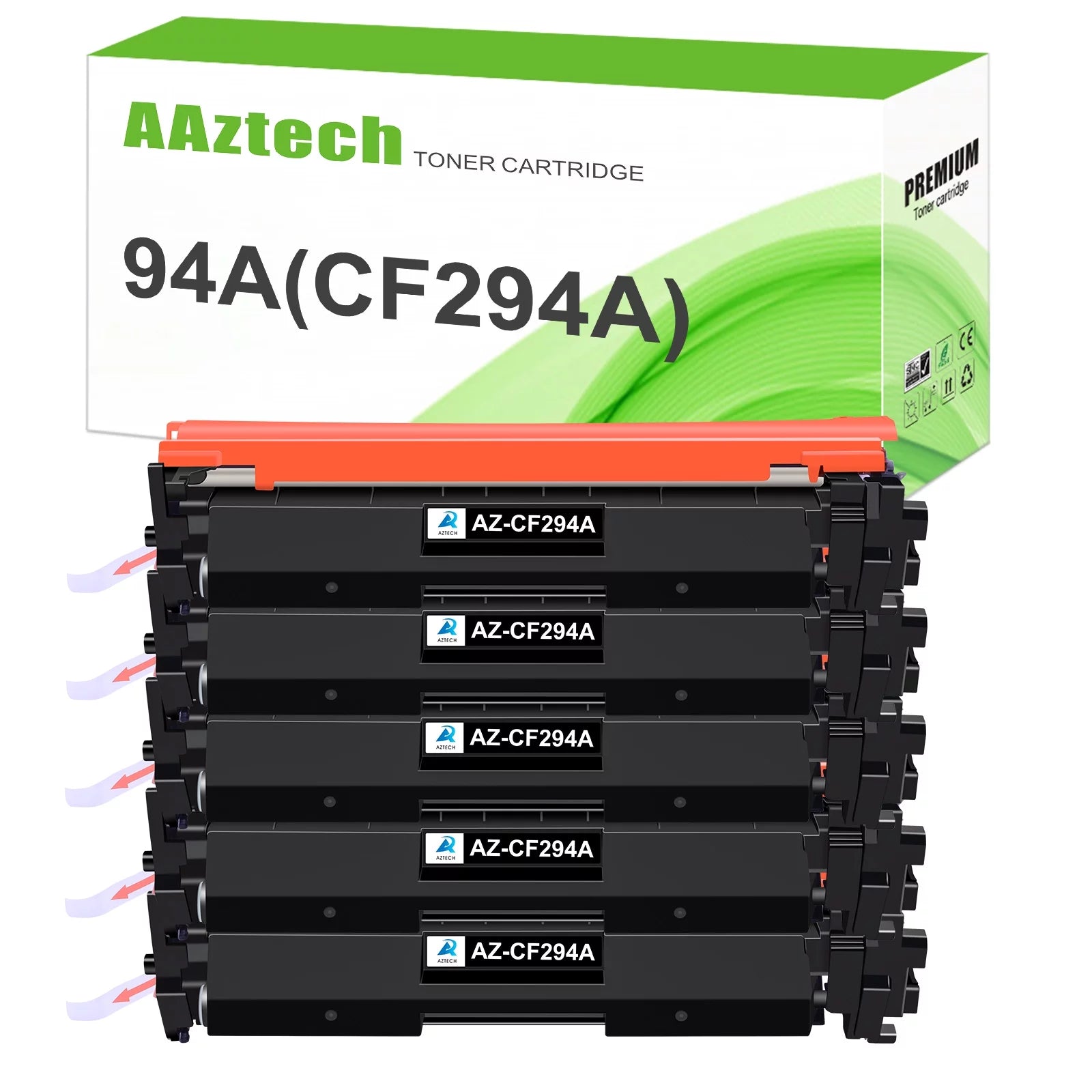 AAZTECH 94A CF294A Black Toner Cartridge Compatible for HP 94A 94X LaserJet Pro M118 M118DW LaserJet Pro MFP M148DW M148FDW M149FDW Printer Ink, 5-Pack
