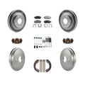 Transit Auto - Front Rear Coated Disc Brake Rotors Ceramic Pads And Drum Kit (9Pc) For Nissan Sentra Versa Cube KGT-101899