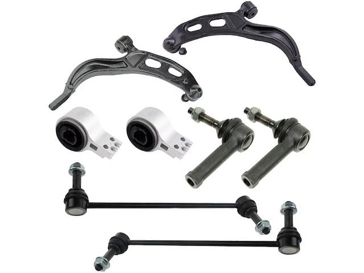 Front Control Arm Ball Joint Tie Rod and Sway Bar Link Kit 8 Piece - Compatible with 2010 - 2012 Ford Flex 2011