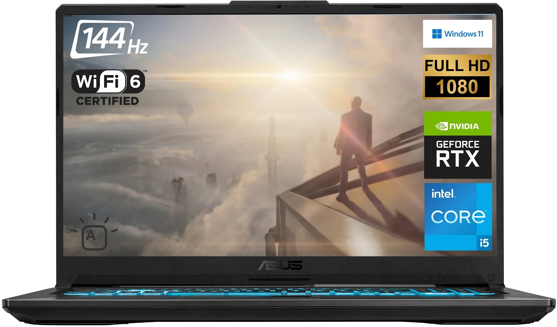 ASUS Newest TUF 17.3 Gaming Laptop, 144Hz FHD 1080p Display, Intel Core i5-11260H (6 cores), GeForce RTX 3050, 32GB RAM, 1TB PCIe SSD, HDMI, WiFi 6, RGB Keyboard, Win 11 Home, Eclipse Grey