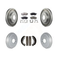 Transit Auto - Front Rear Coated Disc Brake Rotors Ceramic Pads And Drum Kit For Nissan Sentra KGT-102498