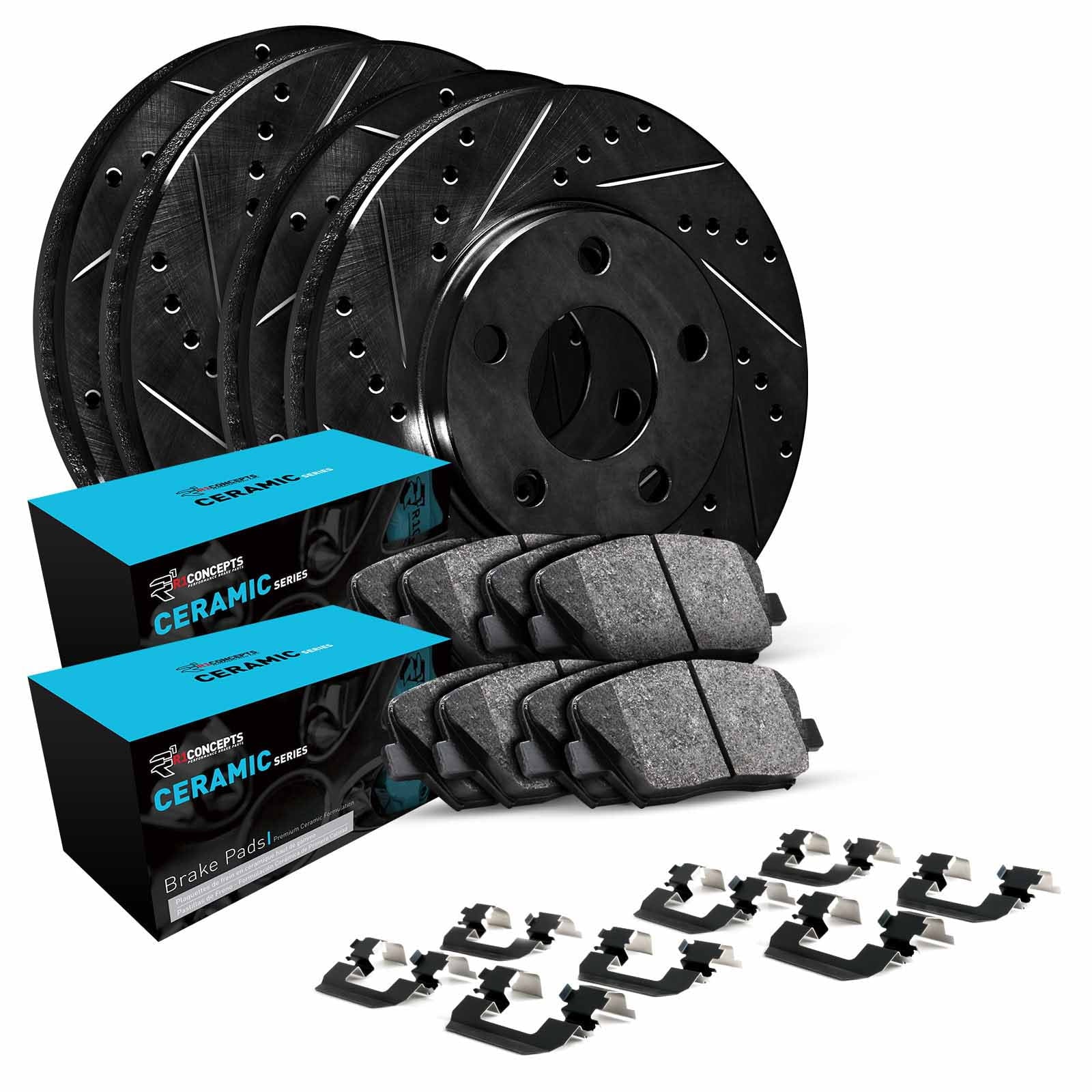 R1 Concepts Whwh2 42002 R1 E Line Series Brake Rotor D/S Black W/ Ceramic Fits select: 1994-1998 JEEP GRAND CHEROKEE