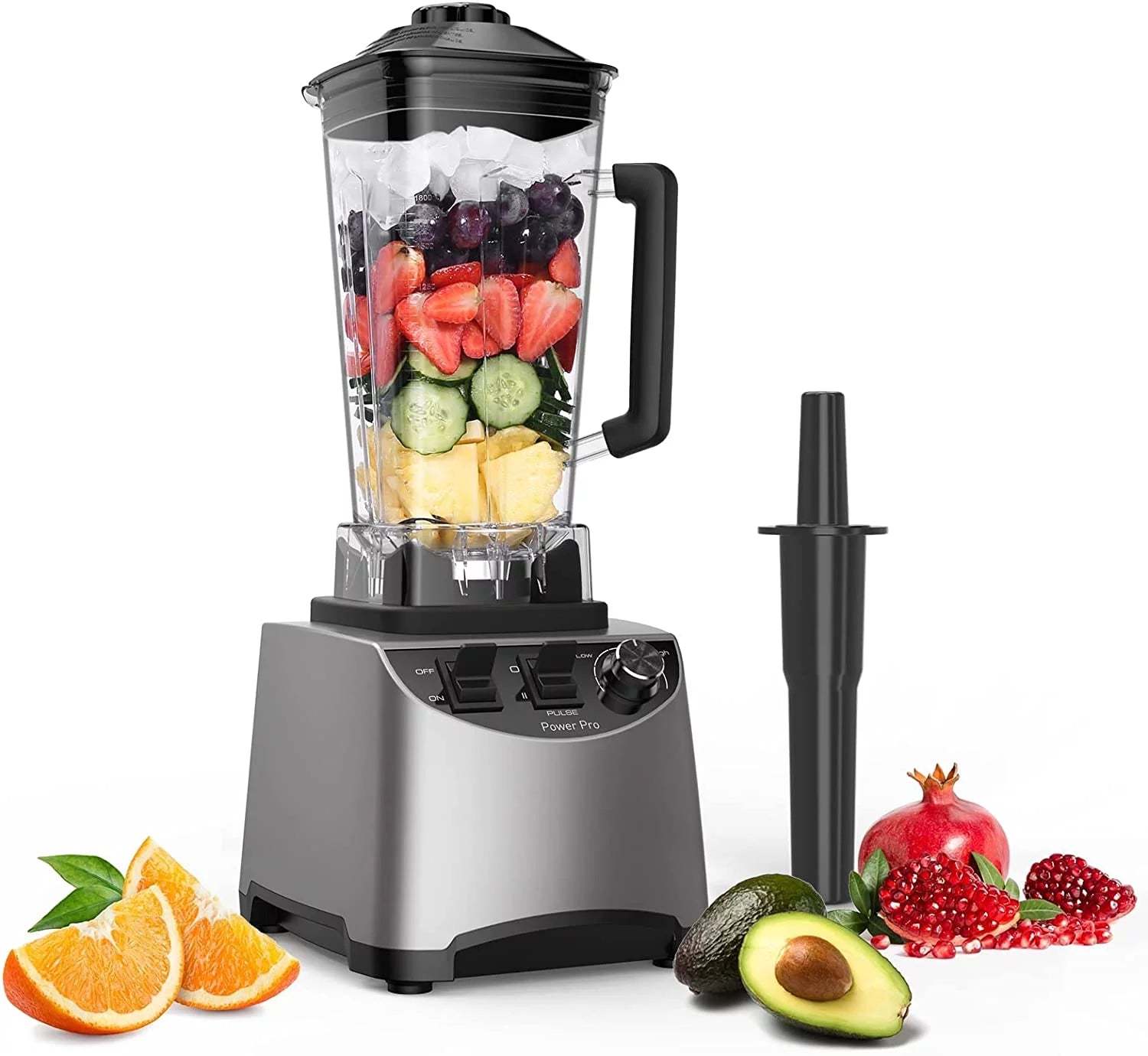 Lixada Large Capacity Blender 1400W 6 Blades with Anti-Slip Modes Home use 1.8L