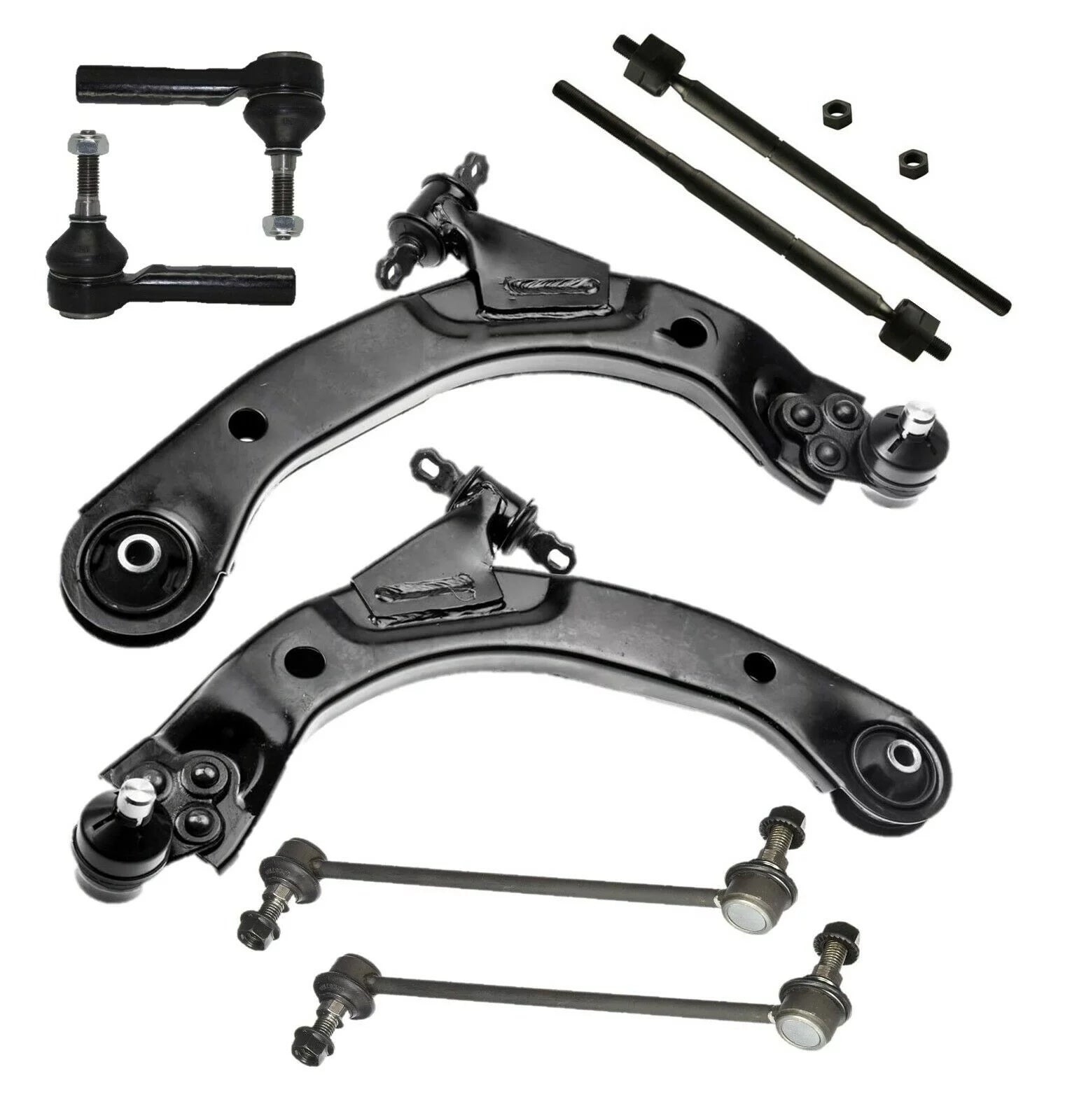 8 Piece Kit Control Arms, Tie Rods, and Sway Bar Links 12 length Fits select: 2008 CHEVROLET COBALT LT, 2007 CHEVROLET COBALT LS