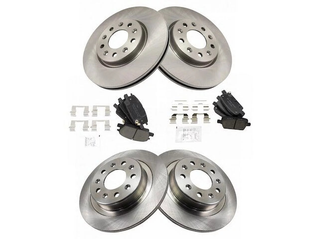 Front and Rear Brake Pad and Rotor Kit - Compatible with 2016 - 2019 Chevy Malibu 2017 2018