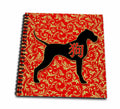 3dRose Great Dane Silhouette for Year ft the Dog Chinese New Year - Drawing Book, 8 by 8-inch
