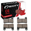 Sixity C6 Front Ceramic Brake Pads compatible with Suzuki GSX-R1000 K5 K6 Tokico Radial Caliper 2005-2006 Complete Set