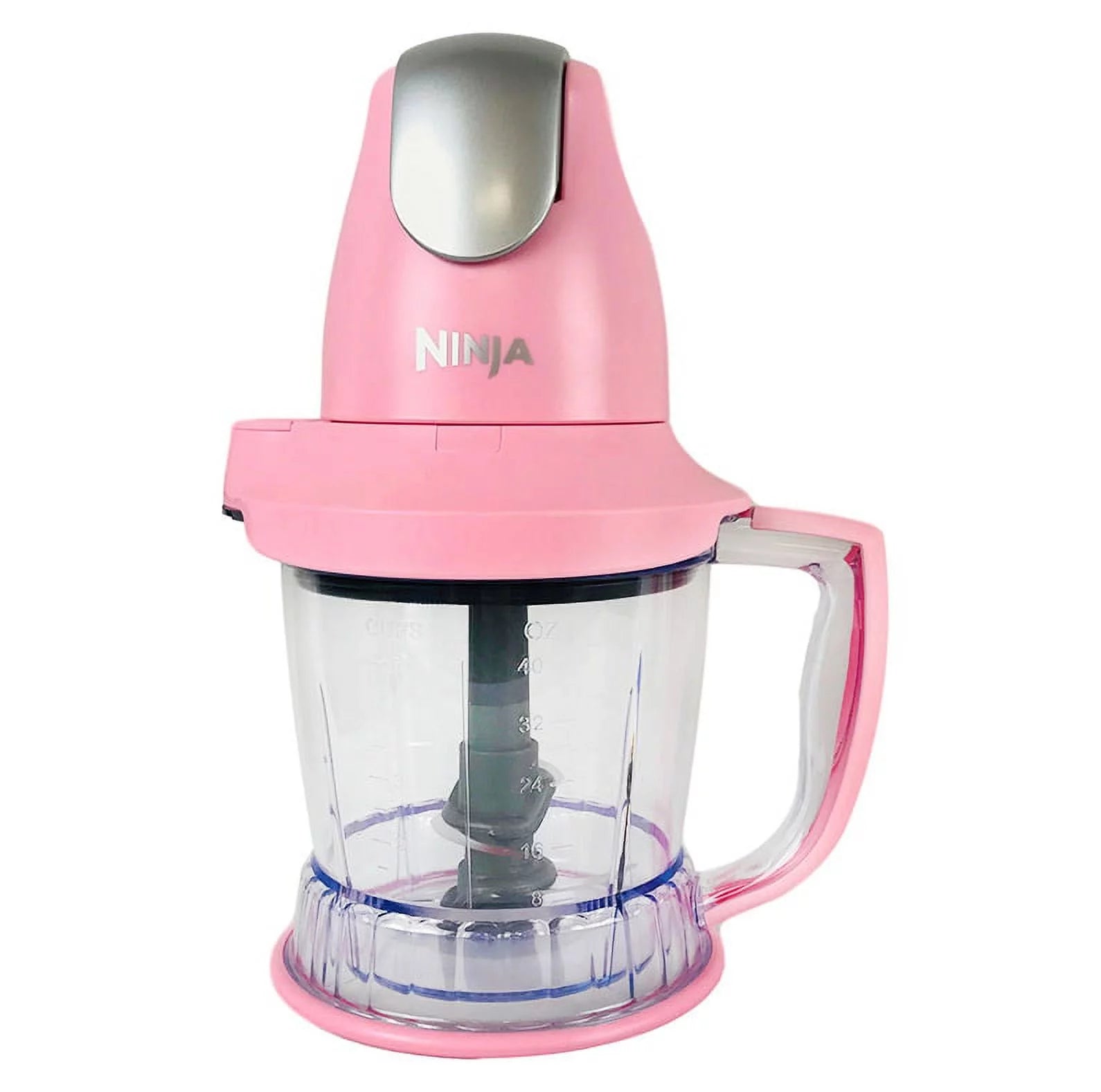 Restored Ninja Storm Food Processor Blender Master Bowl 450W Motor Power Pod with Total Crushing Technology BPAFree Pitcher Pink QB751Q (Refurbished)