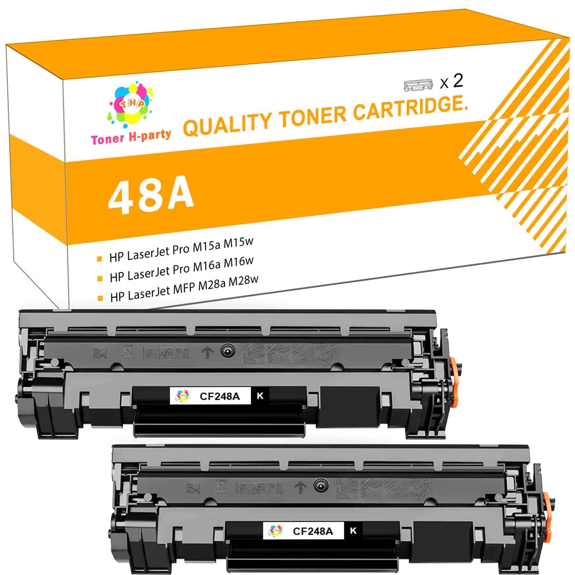 48A Toner Compatible for CF248A HP Laserjet Pro MFP M15w M29w M28w M15a M28 M31 M15 M14 M17 M28a M30w M31w M29a M16a M16w Laser Toner Printer (Black, 2-Pack)
