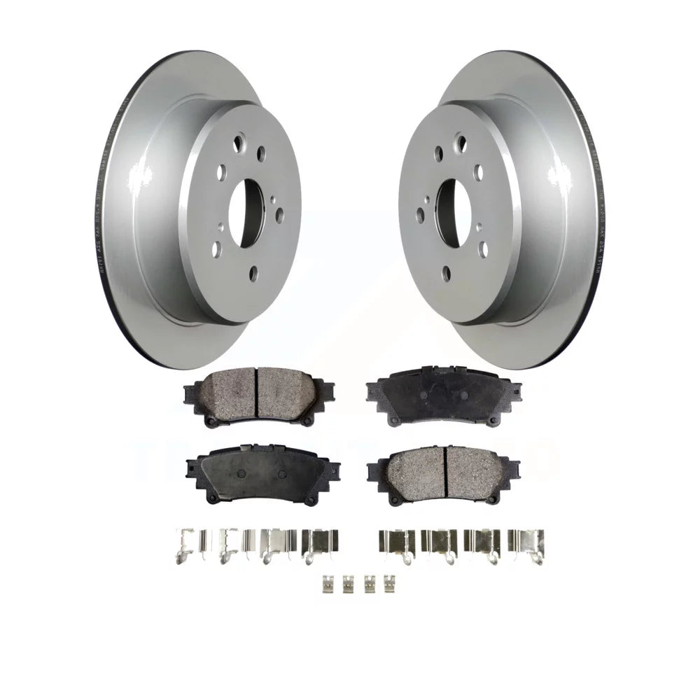 Transit Auto - Rear Coated Disc Brake Rotors And Semi-Metallic Pads Kit For Lexus IS250 KGF-101448