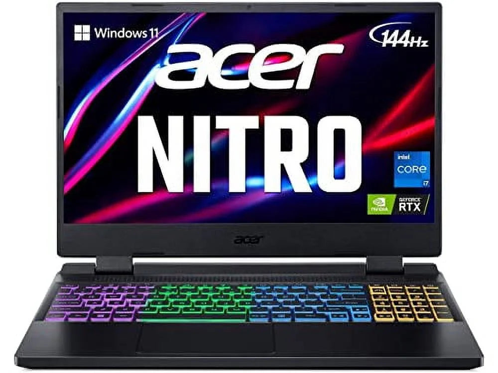 acer 2023 Nitro AN515 15.6 144Hz FHD IPS Gaming Laptop Intel 14-Core i7-12700H 64GB RAM DDR4 4TB NVMe SSD NVIDIA RTX 3060 6GB GDDR6 Killer WiFi AX RJ-45 Thunderbolt4 Backlit Windows 11 Pro w/RE USB