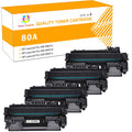 Toner H-Party Compatible Toner Cartridge for HP 80A CF280A Laserjet Pro 400 M401A M401D M401N M401DNE MFP M425DN Printer (Black, 4-Pack)