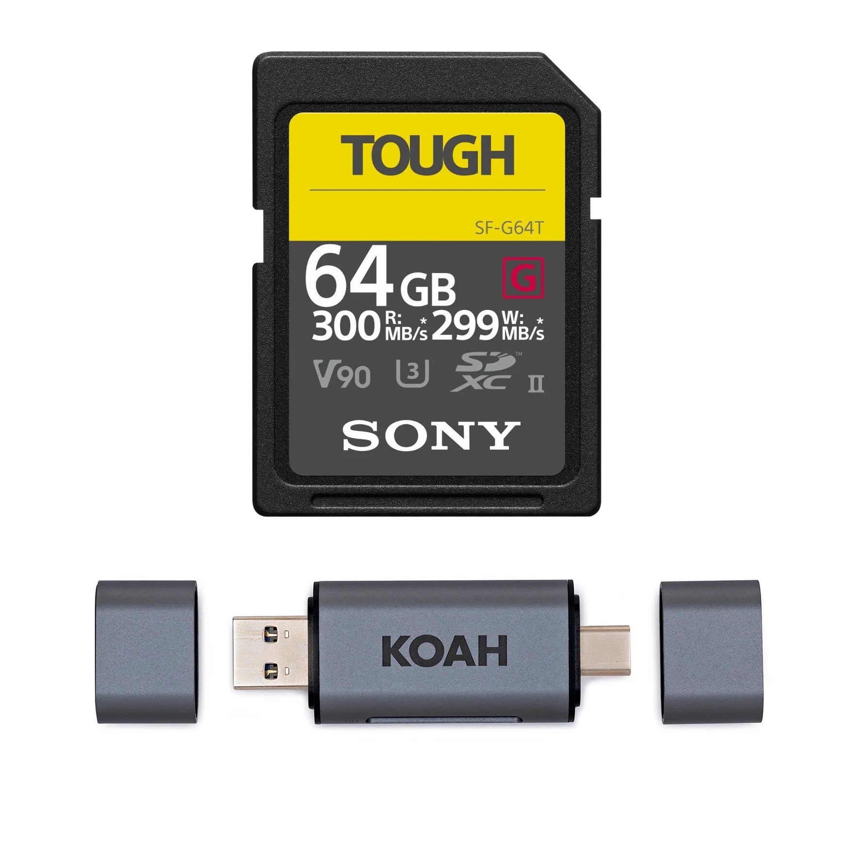 Sony 64GB UHS-II Tough G-Series SD Card and Reader Bundle