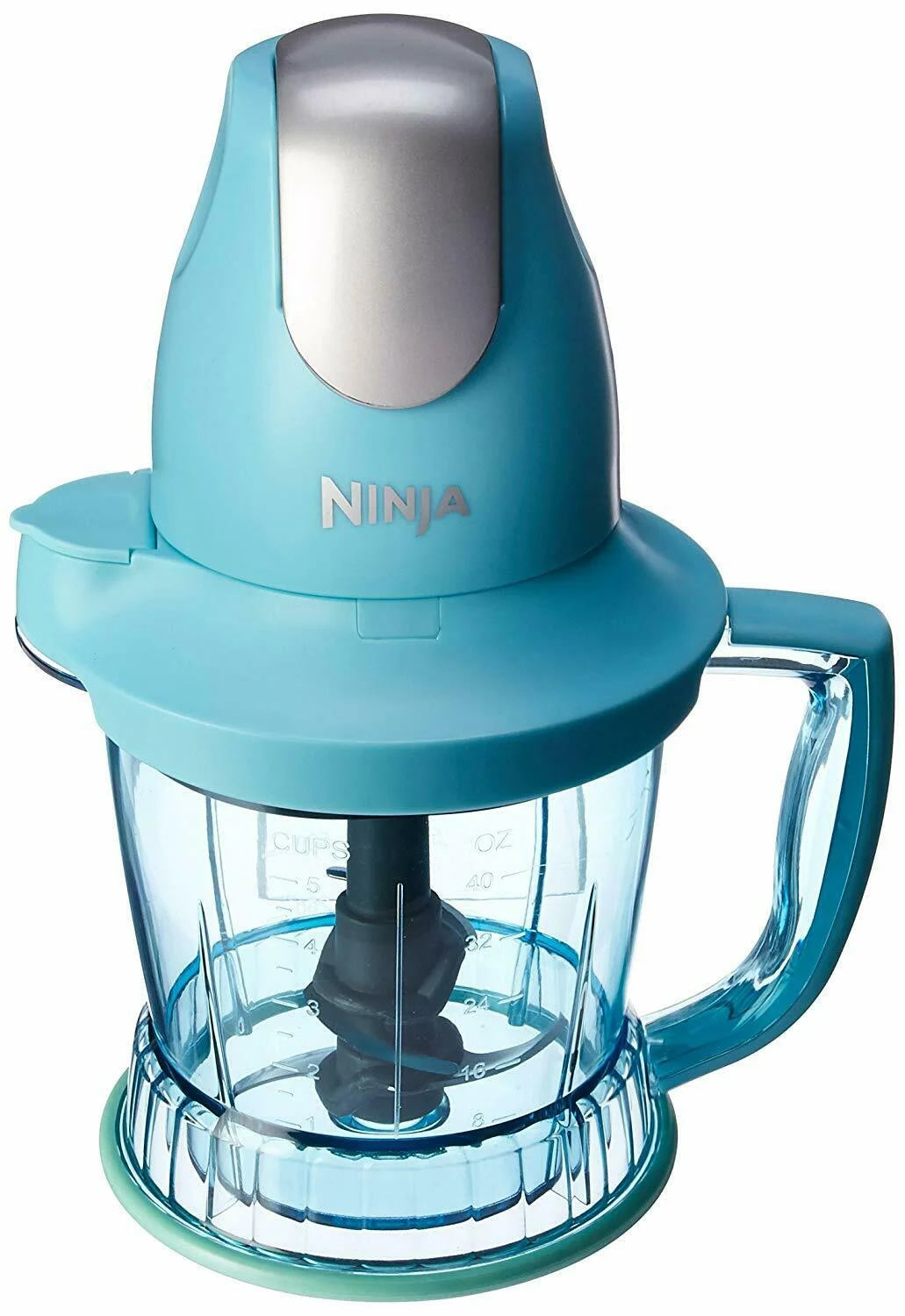 Restored Ninja Storm Food Processor Blender QB751Q Master Bowl 450W Motor Power Turquoise (Refurbished)