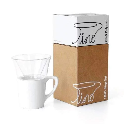 LINO Coffee Mugs (2) & GINO Pour-Over Coffee Dripper (1)