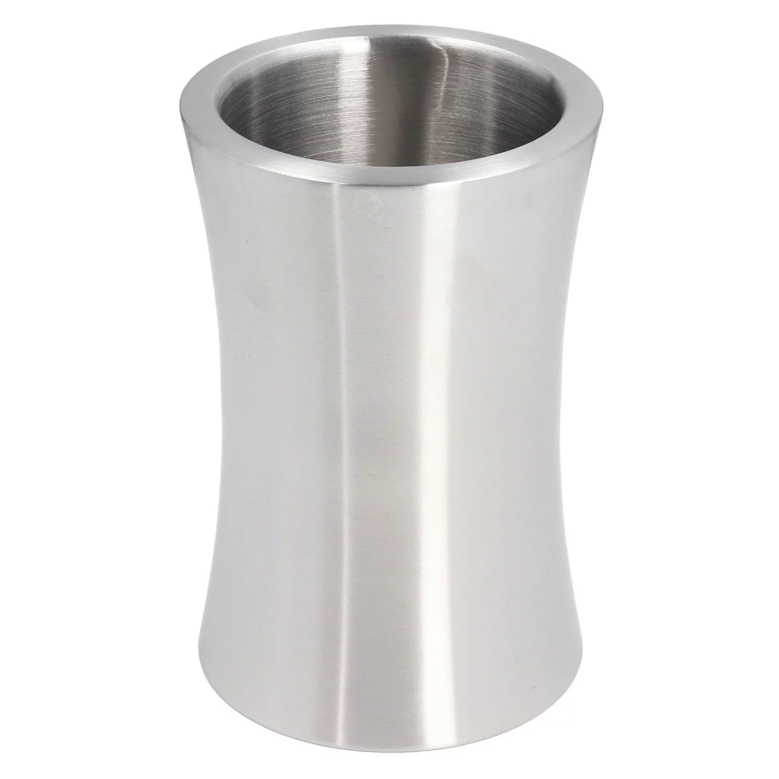 Dekaim Wine Bucket, 2L Capacity Silver Slim Shape Contemporary Style Double Stainless Steel Wine Bottle Cooler Chiller for Bar