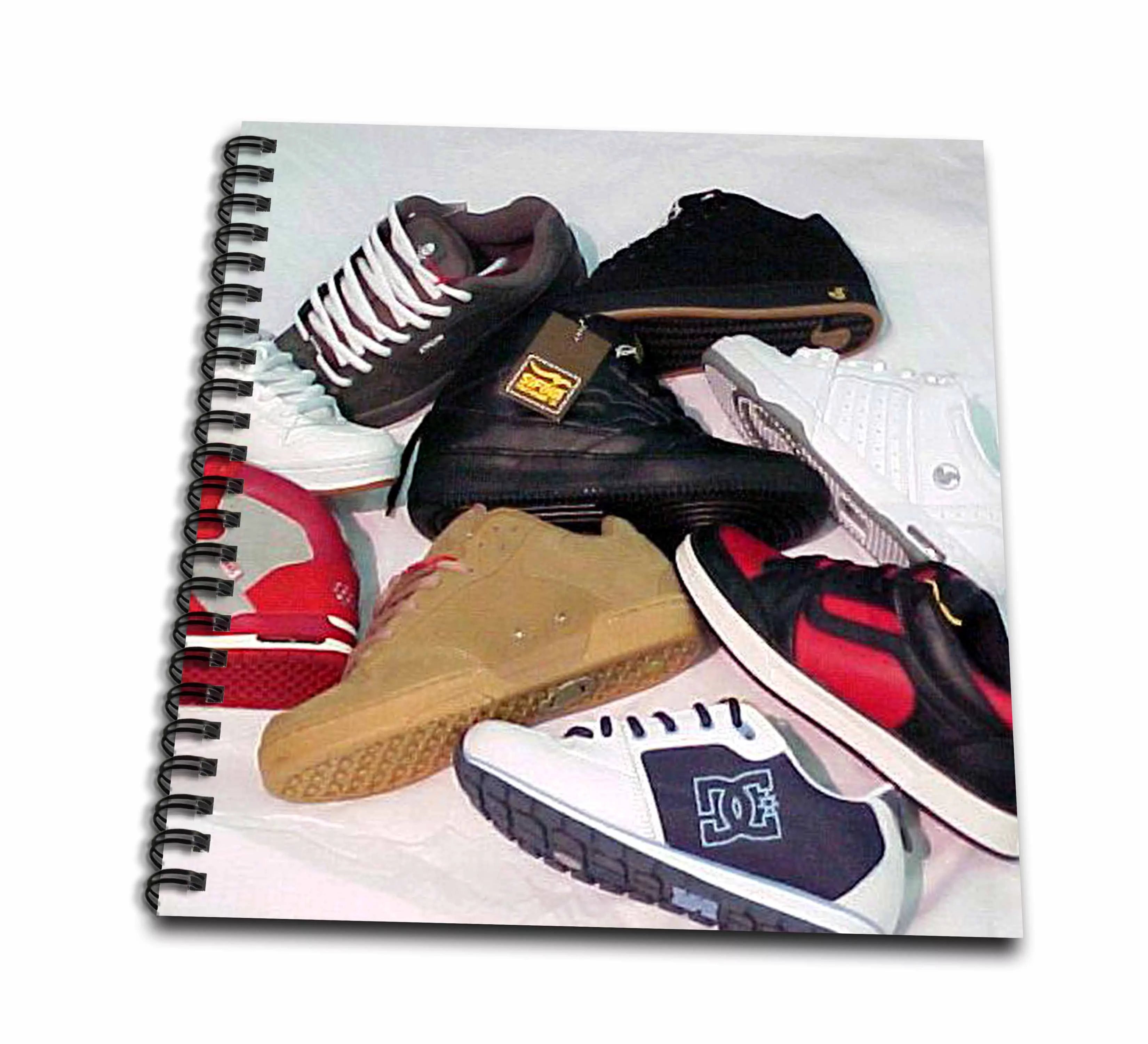 3dRose Skateboard Shoes - Drawing Book, 8 by 8-inch