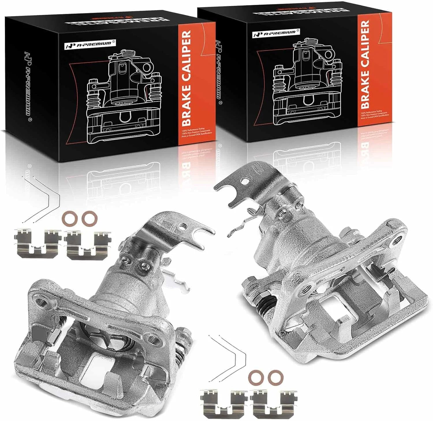A-Premium Brake Caliper Assembly Replacement for Acura TSX Honda Accord 2008-2014 Rear Side 2-PC
