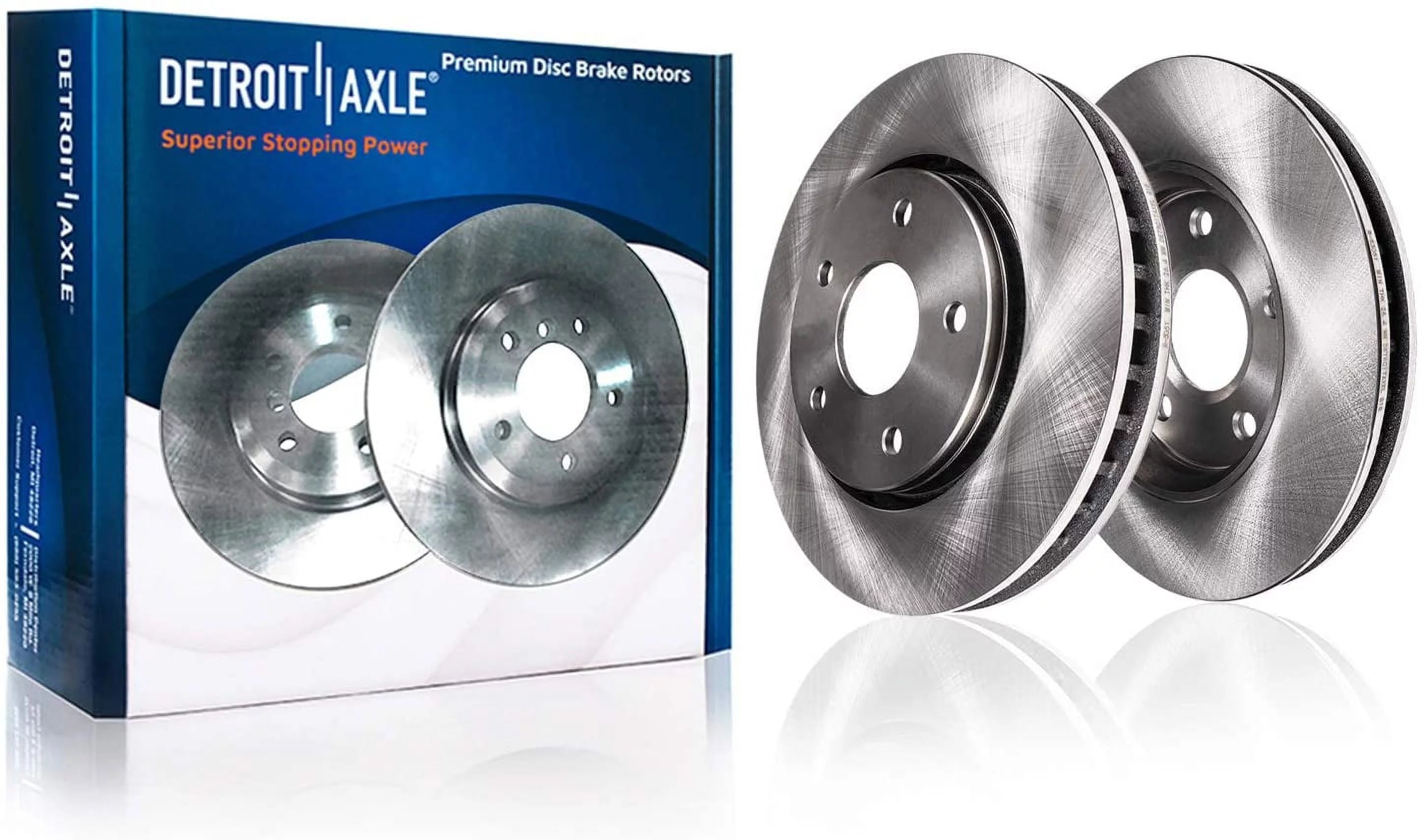 Detroit Axle - 11.92 inch (303mm) Front Premium Brake Rotors Replacement for 2003-2007 Cadillac CTS