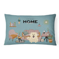 12 x 3 x 16 in. White Chow Chow Sweet Home Canvas Fabric Decorative Pillow