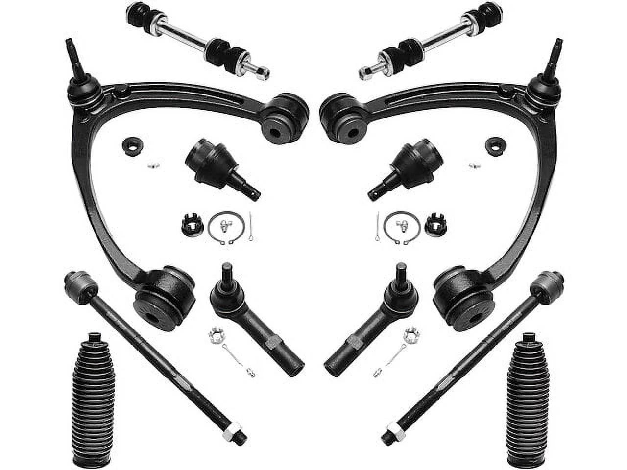 Front Control Arm Ball Joint Tie Rod and Sway Bar Link Kit - Compatible with 2007 - 2013 GMC Sierra 1500 2008 2009 2010 2011 2012