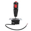 Emoshayoga 1pcs Arcade Joystick, Arcade Joystick for Simulator Fly Machines, Black and Red Button, Game Console Fly Joystick Operating Lever