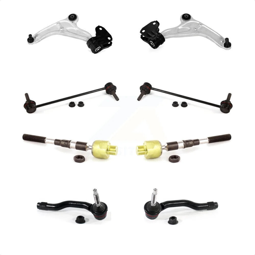 Front Suspension Control Arm And Ball Joint Assembly Steering Tie Rod End Stabilizer Bar Link Kit (8Pc) For 2015-2016 Ford Edge To 12 24 14 KTR-104459