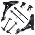 Detroit Axle - Front 8pc Control Arms Kit for Dodge Stratus Sebring Mitsubishi Eclipse Galant, 2 Lower Control Arms w/Ball Joints 4 Tie Rods 2 Sway Bar Links Replacement