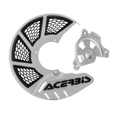 Acerbis X-Brake Vented Front Disc Cover with Mounting Kit White/Black for Kawasaki KX450F 2006-2018