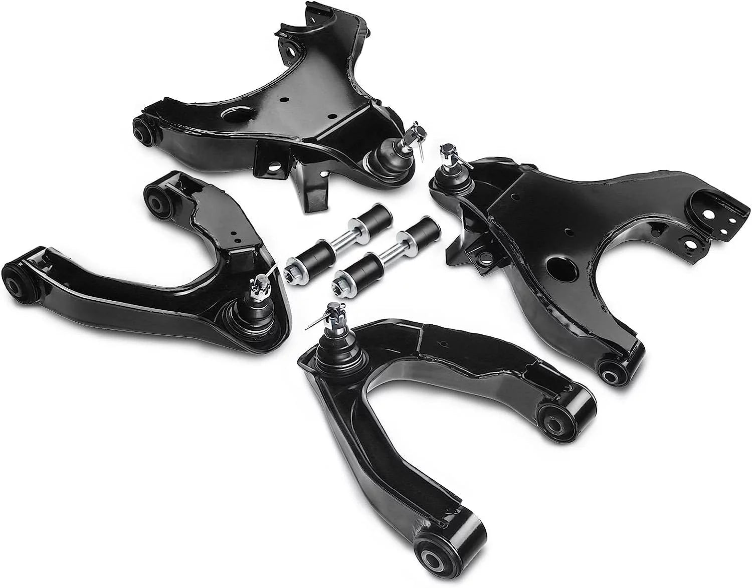A-Premium 6Pcs Front Upper Lower Control Arm and Ball Joint Assembly Sway Bar Links Compatible with Nissan Xterra 2000 2001 2002 2003 2004