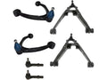 Front Control Arm and Tie Rod End Kit - Compatible with 2007 - 2013 GMC Sierra 1500 2008 2009 2010 2011 2012