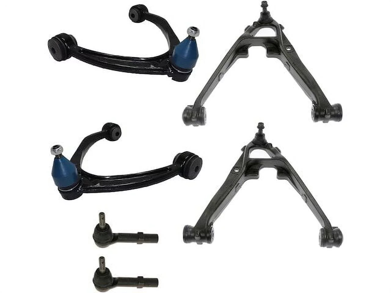 Front Control Arm and Tie Rod End Kit - Compatible with 2007 - 2013 GMC Sierra 1500 2008 2009 2010 2011 2012